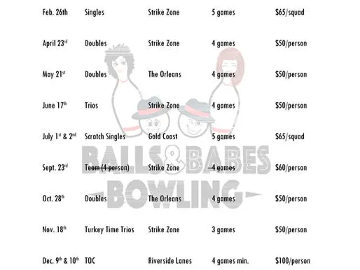 Updated Tournament Schedule 2023